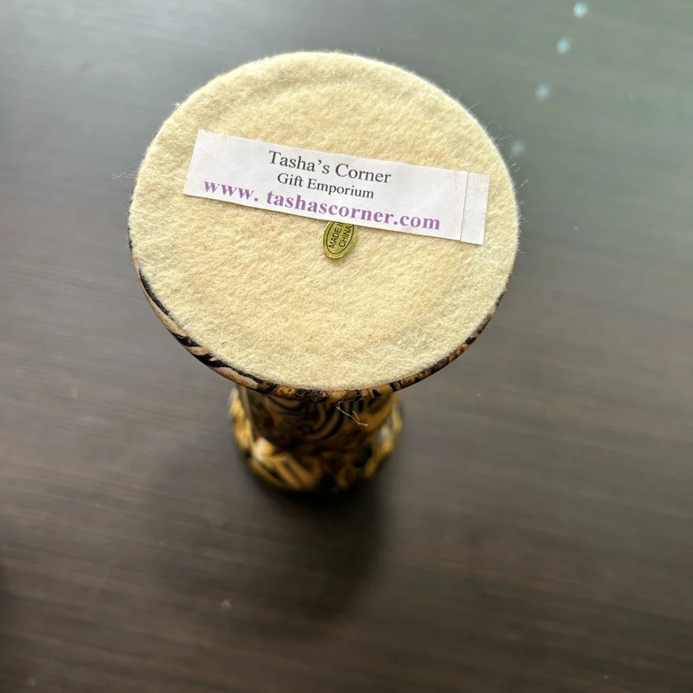 Vintage La Vie Candle Holder Safari Print - Picture 5 of 5